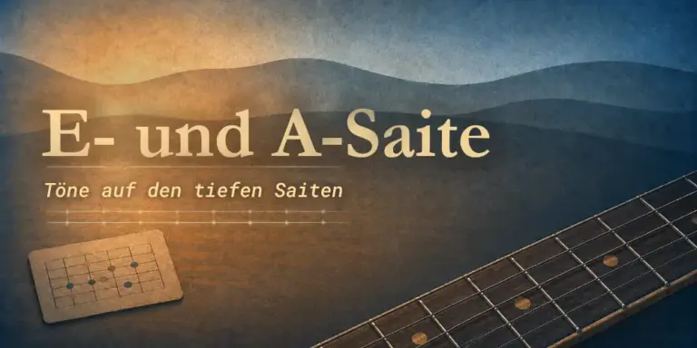Stammtöne auf der tiefen E- und A-Saite erkennen